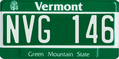 VT license plate NVG146