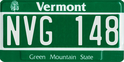 VT license plate NVG148