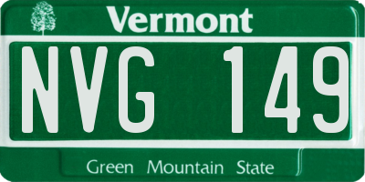 VT license plate NVG149