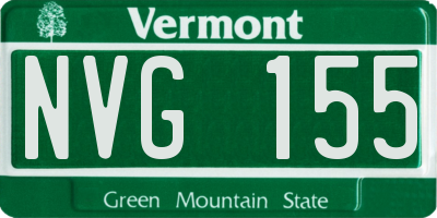 VT license plate NVG155