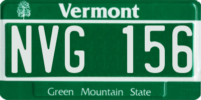 VT license plate NVG156