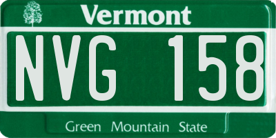 VT license plate NVG158