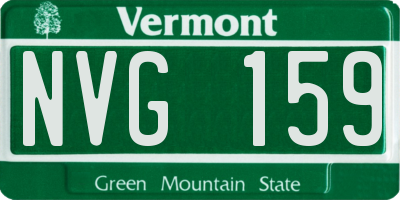 VT license plate NVG159