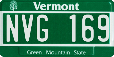 VT license plate NVG169
