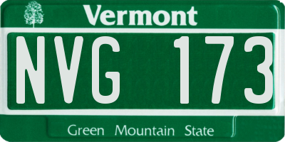 VT license plate NVG173