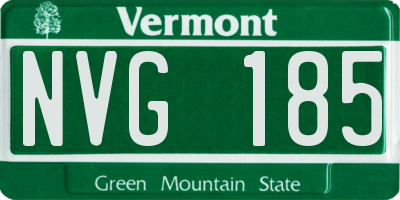 VT license plate NVG185