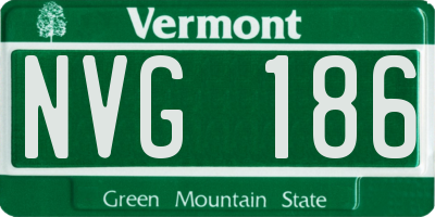 VT license plate NVG186