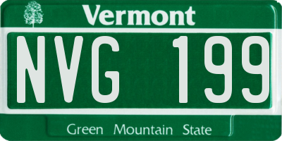 VT license plate NVG199