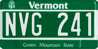 VT license plate NVG241