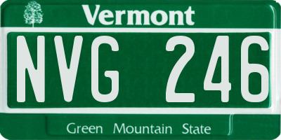 VT license plate NVG246
