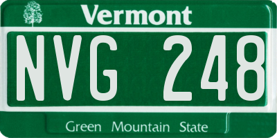 VT license plate NVG248