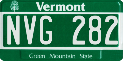 VT license plate NVG282
