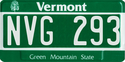 VT license plate NVG293