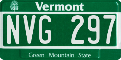 VT license plate NVG297