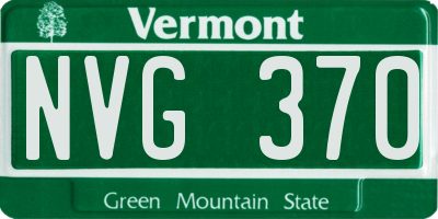 VT license plate NVG370
