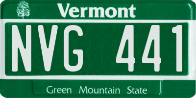 VT license plate NVG441
