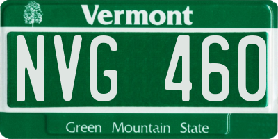 VT license plate NVG460