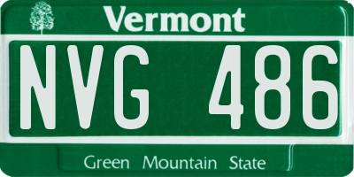 VT license plate NVG486