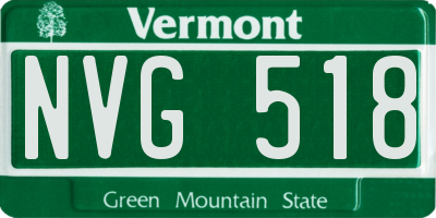 VT license plate NVG518