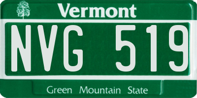 VT license plate NVG519