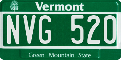 VT license plate NVG520