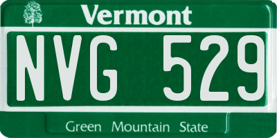 VT license plate NVG529