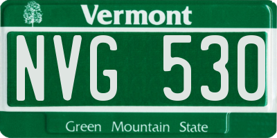 VT license plate NVG530