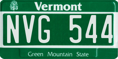 VT license plate NVG544