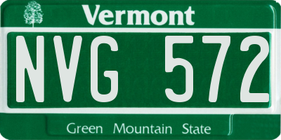 VT license plate NVG572