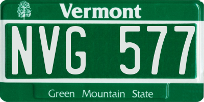 VT license plate NVG577