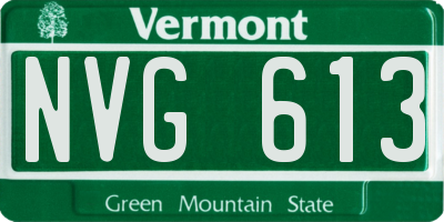VT license plate NVG613