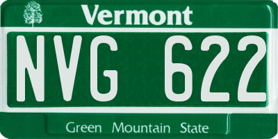 VT license plate NVG622