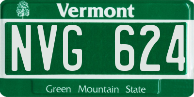 VT license plate NVG624