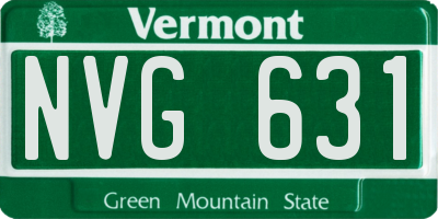 VT license plate NVG631
