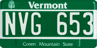 VT license plate NVG653