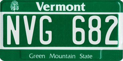 VT license plate NVG682