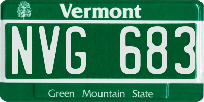 VT license plate NVG683