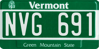 VT license plate NVG691