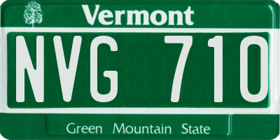VT license plate NVG710