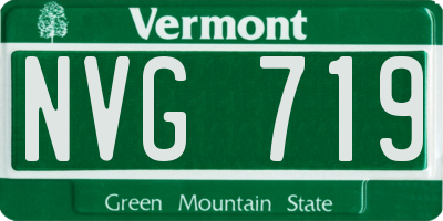 VT license plate NVG719