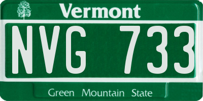 VT license plate NVG733