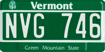 VT license plate NVG746