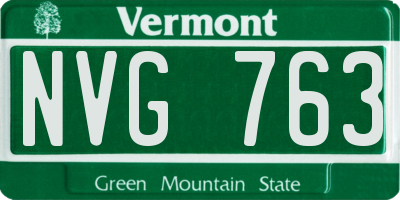 VT license plate NVG763