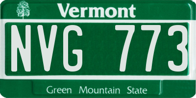 VT license plate NVG773