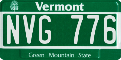 VT license plate NVG776