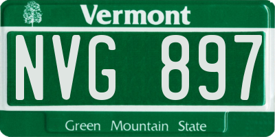 VT license plate NVG897