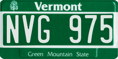 VT license plate NVG975