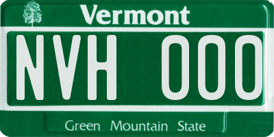 VT license plate NVH000