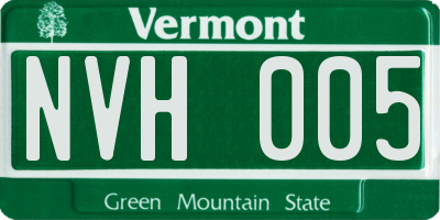 VT license plate NVH005
