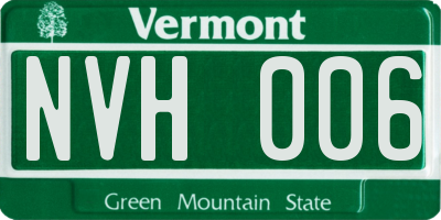 VT license plate NVH006